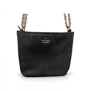 2018 Kate Spade Jackson Street Ellery Crossbody Purse/Bag Black Gold Chain